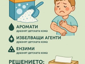 Прах за пране и кожните алергии при децата – кои са скритите рискове?