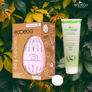Стартов пакет - Яйце за пране EcoEgg за 70 пранета + Препарат за петна - BIG SIZE + Детокс таблетка