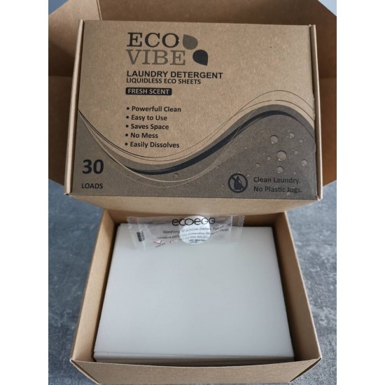 БИОРАЗГРАДИМИ ЕКО КЪРПИЧКИ / ЛИСТЧЕТА ЗА ПРАНЕ "ECO VIBE" ПЛЮС ПОДАРЪК ДЕТОКС ТАБЛЕТКА